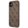 Guess GUHCN61G4GFBR iPhone 11 / Xr 6,1brązowy/brown hard case 4G Metal Gold Logo